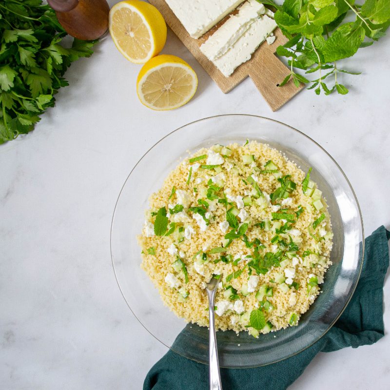 Taboulé au concombre et à la feta